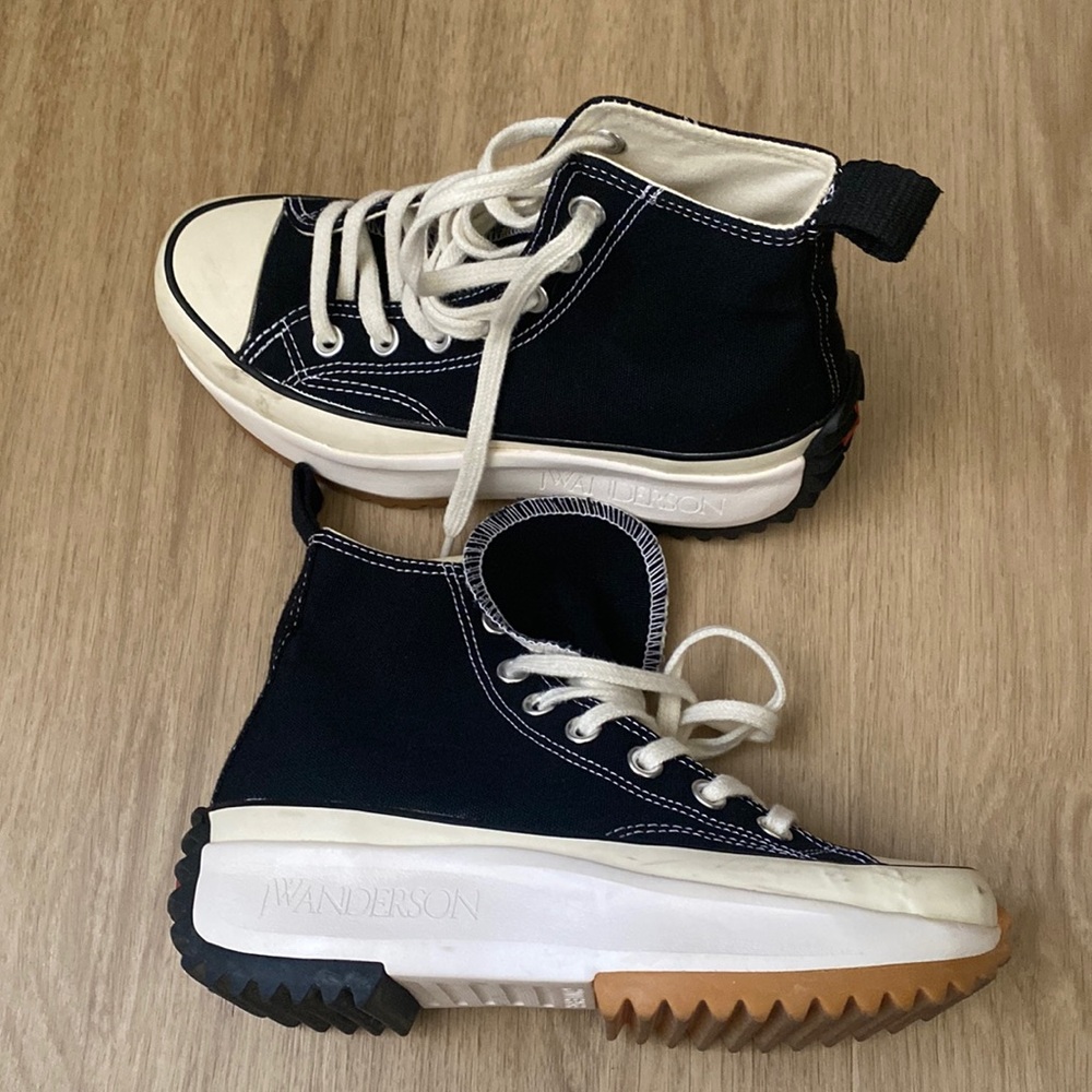 RARE JW Anderson x Converse Black Platform Run Hike Sneakers